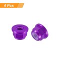 Nylon Insert Hex Lock Nuts 4pcs M3 X 0 5mm Aluminum Alloy Self-locking Anodizing Flange Nut For Fasteners Purple