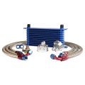 10 Row An10 Engine Oil Cooler Relocation Kit Filter Adapter Ss Line Hose 