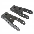 2 Pcs Black Steel Rear Lowering Shackle Kit 6400 Replacement For Silverado Sierra 1500 Ram F150 