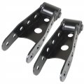 Rear Lowering Shackle Kit 2 Pcs Black Steel For Silverado Sierra 1500 Ram F150 Drop Up To In Leaf Spring