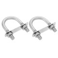 M12 Round U-bolts 2 Sets 45mm 1 77 Inner Width 82mm 3 23 Length 201 Stainless Steel U-clamp Bolt With Plates Nuts For 