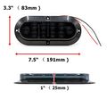 Tmh Pack Of 2 6 Inch 10 Led Surface Mount Oval Smoked Lens Amber Light Turn Signal Side Marker Tail For Truck Trailer Trail Bus 