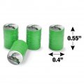 Largemouth Bass Fishing 8 Valve Stem Caps For Tire Rim Wheel Aluminum Green