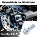 2 Set M8x1 25 Oil Drain Plug Bolt Screw With 4 Washer Universal For Car Motorcycle Silver Tone