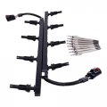 Holdwell 8 Glow Plugs 4c3z-12a342-aa 2 Plug Harnesses 3c3z-12a690-aa 3c3z-12a690-ba Set Compatible With Ford Excursion F250