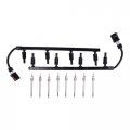 Holdwell 8 Glow Plugs 4c3z-12a342-aa 2 Plug Harnesses 3c3z-12a690-aa 3c3z-12a690-ba Set Compatible With Ford Excursion F250