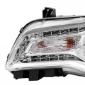 Kuafu Halogen Headlight Assembly Compatible With 2012-2014 Chrysler 300 Drl Chrome Housing Amber Reflector Left Driver Side