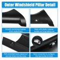 X Autohaux Pair Windshield A Pillar Trim Exterior For Land Rover Discovery 1999-2004 Driver And Passenger Outer Side