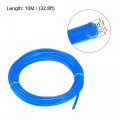 Uxcell Pneumatic Air Hose Tubing Pu Compressor Tube 5mm 3 16 Id X 8mm 5 Od 10m 32 8ft Pipe Blue With 7 Type Connect Fittings