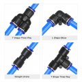 Uxcell Pneumatic Air Hose Tubing Pu Compressor Tube 5mm 3 16 Id X 8mm 5 Od 10m 32 8ft Pipe Blue With 7 Type Connect Fittings