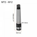 Uxcell Drill Chuck Adapter Mt2 To M12 Taper Shank Sleeve Morse Threaded Arbor For Lathes And Presses