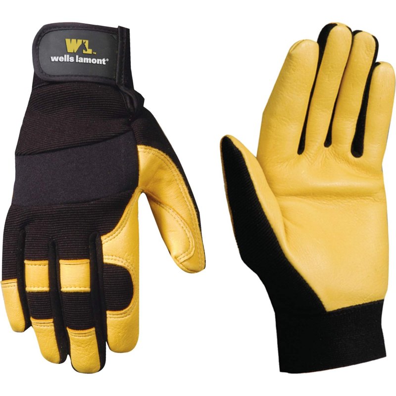 Women S Hybrid Leather Palm Work Gloves Wells Lamont 3215s Small