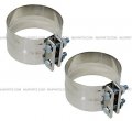 5 Stainless Steel Heavy Duty Exhaust Step Clamp One Hand Tightening Pair