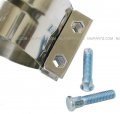 5 Stainless Steel Heavy Duty Exhaust Step Clamp One Hand Tightening Pair