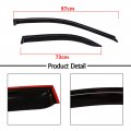 Ocpty Window Visors Fits For 2002-2006 Toyota Camry Tape-on Rain Guards Side Wind Deflectors 4 Pieces 2pcs Front Rear