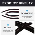Ocpty Window Visors Fits For 2002-2006 Toyota Camry Tape-on Rain Guards Side Wind Deflectors 4 Pieces 2pcs Front Rear