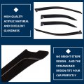 Ocpty Window Visors Fits For 2002-2006 Toyota Camry Tape-on Rain Guards Side Wind Deflectors 4 Pieces 2pcs Front Rear