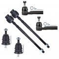 6pcs Front Inner Outer Tie Rod End Rear Lower Ball Joint For Buick Electra Lesabre Park Avenue Cadillac Deville Fleetwood 