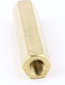 Uxcell M4 X 35mm Female Female Thread Ordinary Brass Hex Standoff Spacer 10pcs