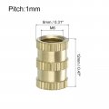 Uxcell Knurled Insert Nuts 30pcs M6 X 12mm L 8mm Od Thread Printing Brass Female Threadeds Heat Set Insert Embedment