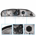 Amerilite Chrome Replacement Headlights Corner Turn Signal Set For 94-98 Ford Mustang Passenger And Driver Side