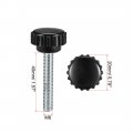 Uxcell M6 X 40mm Metric Male Thread Knurled Clamping Knobs Grip Thumb Screw On Type Hand Handle Bolt With Plastic Black 10 Pcs