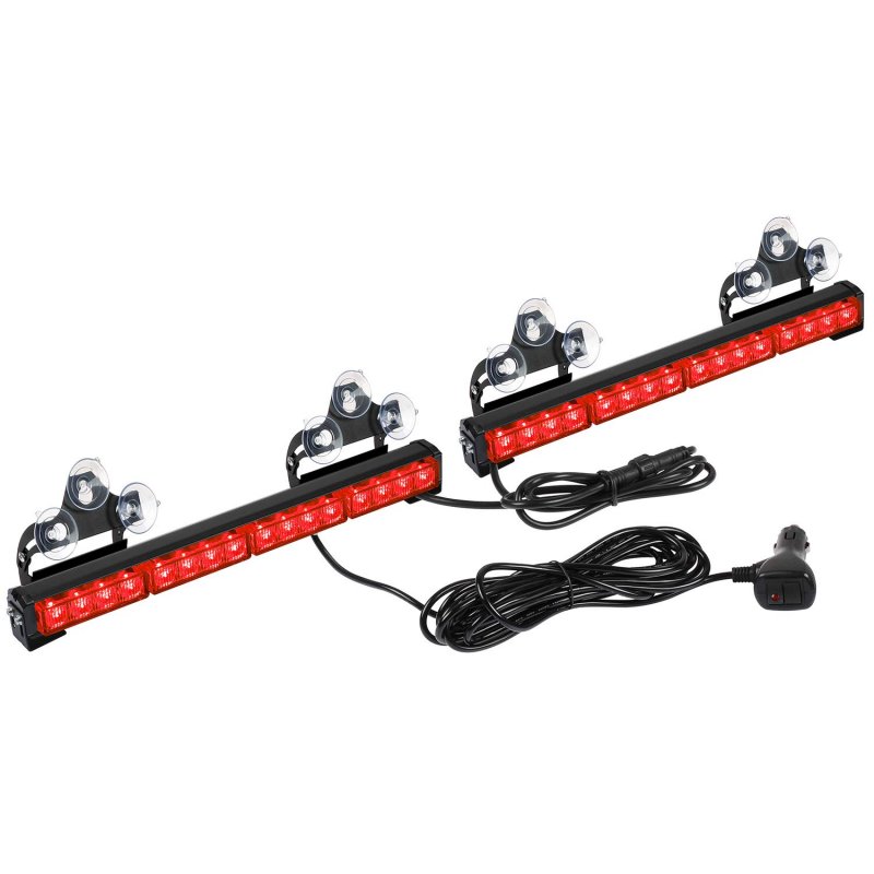 Aspl 2x16 8 Inch Emergency Flashing Led Traffic Advisor Strobe Light Bar 32led 26 Flash Patterns Interior Safety Warning Lights