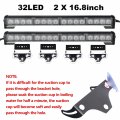 Aspl 2x16 8 Inch Emergency Flashing Led Traffic Advisor Strobe Light Bar 32led 26 Flash Patterns Interior Safety Warning Lights