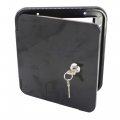 X-haibei Rv Trailer Electric Power Cord Cable Hatch Camper Hose Storage Door Compartment Lock 2 Keys W 6-1 4 Inch H 6-3 Black 