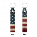 Glenlcwe Blue Butterfly Leather Wristlet Keychain With Metal Clasp Universal Keyfob Key Chain For Cell Mobile Phone Backpack