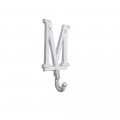 Hampton Nautical Whitewashed Cast Iron Letter M Alphabet Wall Hook 6 Vintage Decor Cas 