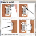 8 Set Cabinet Door Catch Latch Lock Metal With Screw For Cupboard Kitchen Closet Wardrobe Red Bronze