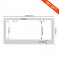 Delerain Blue Whale License Plate Frame Car Tag Cover Stainless Steel Metal Aluminum For Us Standard 2 Flat Holes Set Of