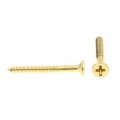 Prime-line Wood Screw Flat Head Phillips 4 X 1 In Solid Brass Pack Of 100
