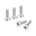 30 Pcs M4-0 7x14 Machine Screws Phillips Pan Cross Head Fasteners Bolts Stainless Steel Silver For Wall Socket House Repairs 