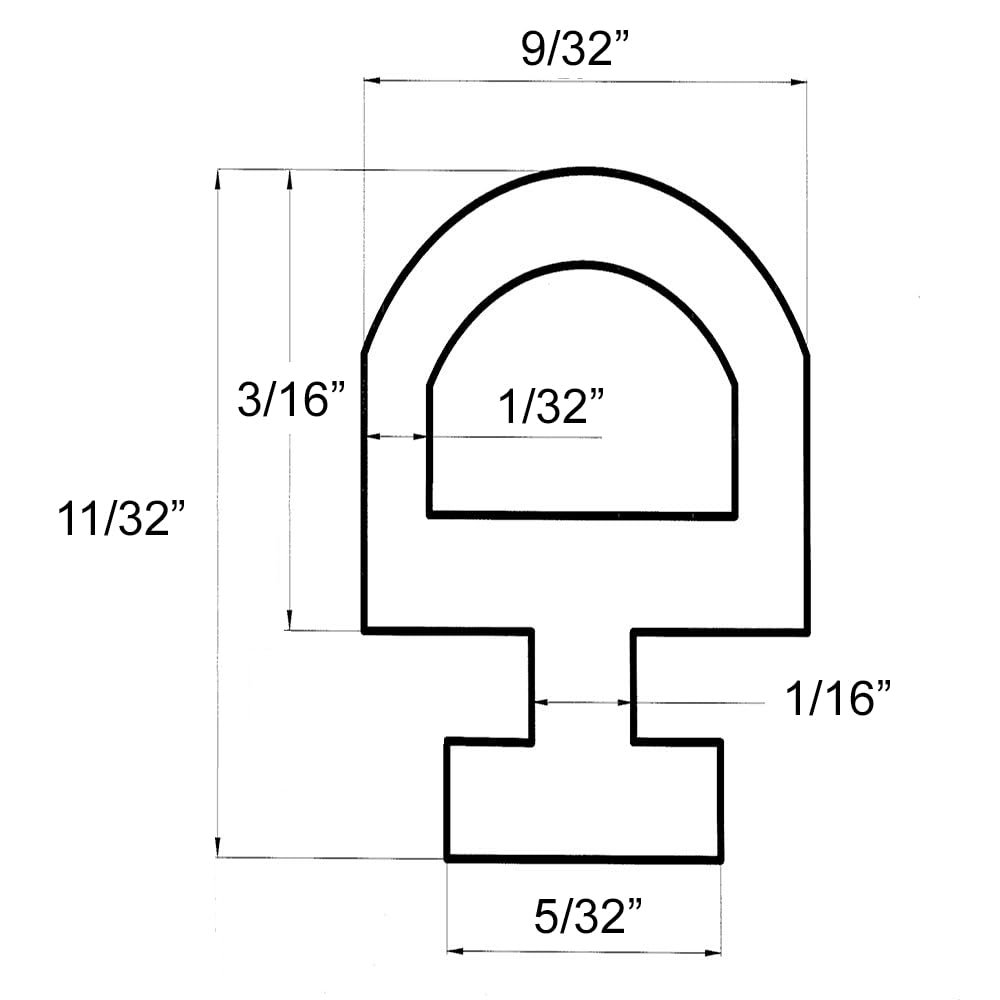 Black Slide In Bulb Type Gasket Weatherstripping For Commercial And Residential Glazing Applications 70 Durometer Epdm Rubber