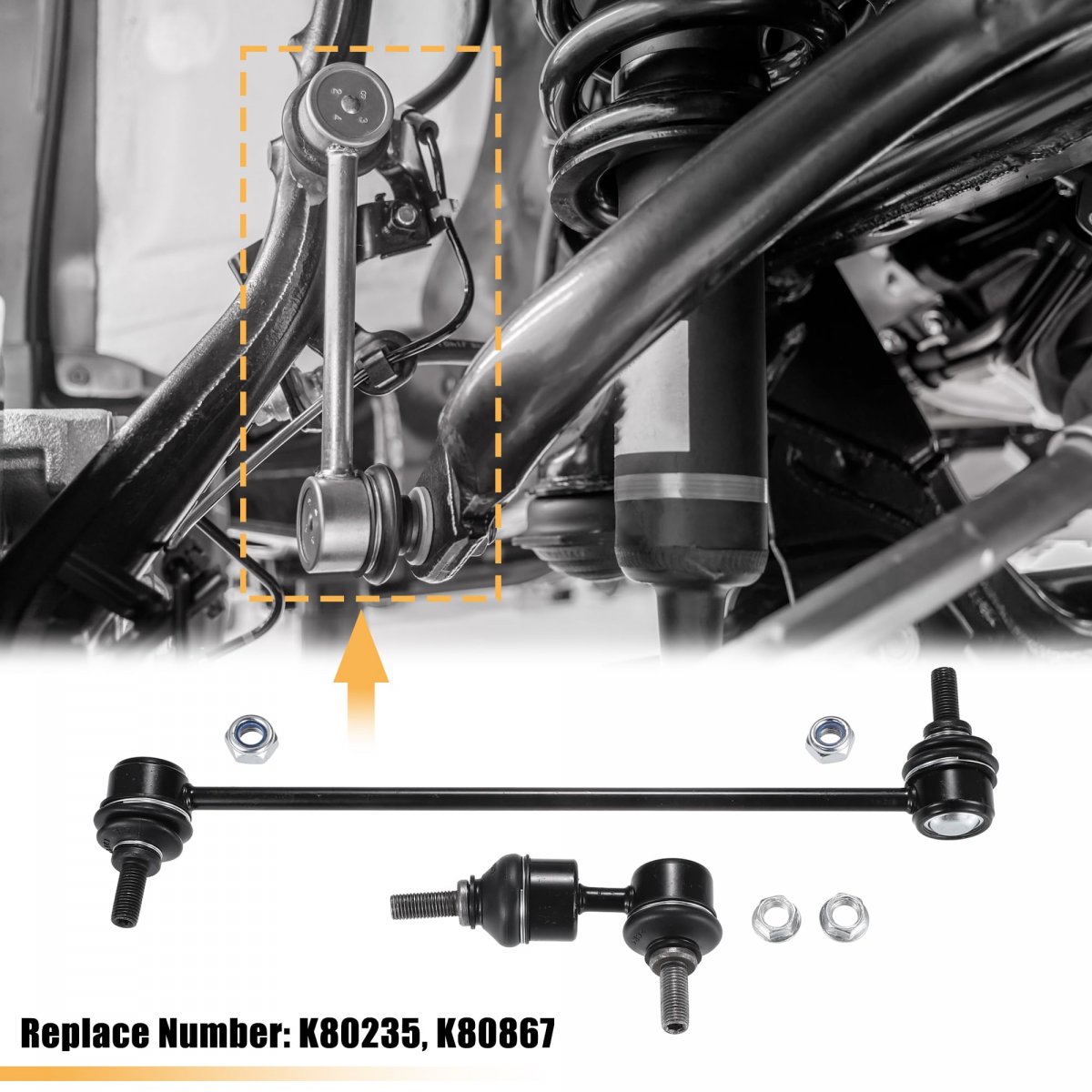 4pcs Front Rear Sway Bar Links Stabilizer Enda Link Suspension Kit For Mazda 3 2004-2009 5 2006-2015 No K80235 K80867