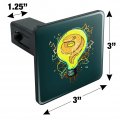 Electric Eel In Light Bulb With Electricity Tow Trailer Hitch Cover Plug Insert