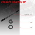 Auto Dynasty 12-point Hex Nut Engine Cylinder Head Studs Assembly Kit For Acura El Honda Civic Del Sol Crx D Series Engines