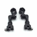 Xkh- Black Short Angled Adjustable Highway Peg Mounting Kit Compatible With Any Bike Equipped 1 5 Front Engine Guard Frame Tube
