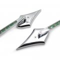 Httmt- Universal Led Turn Signal Spike Diamond Racing Mirror Compatible With Cbr600rr Kawasak Ninja Suzuk Gsxr600 P N Mt209