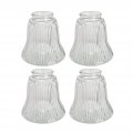 Aspen Creative 23080-4a Transitional Clear Ribbed Ceiling Fan Replacement Glass Shade 2-1 8 Fitter Size X-3 4 Diameter 4-1 2 
