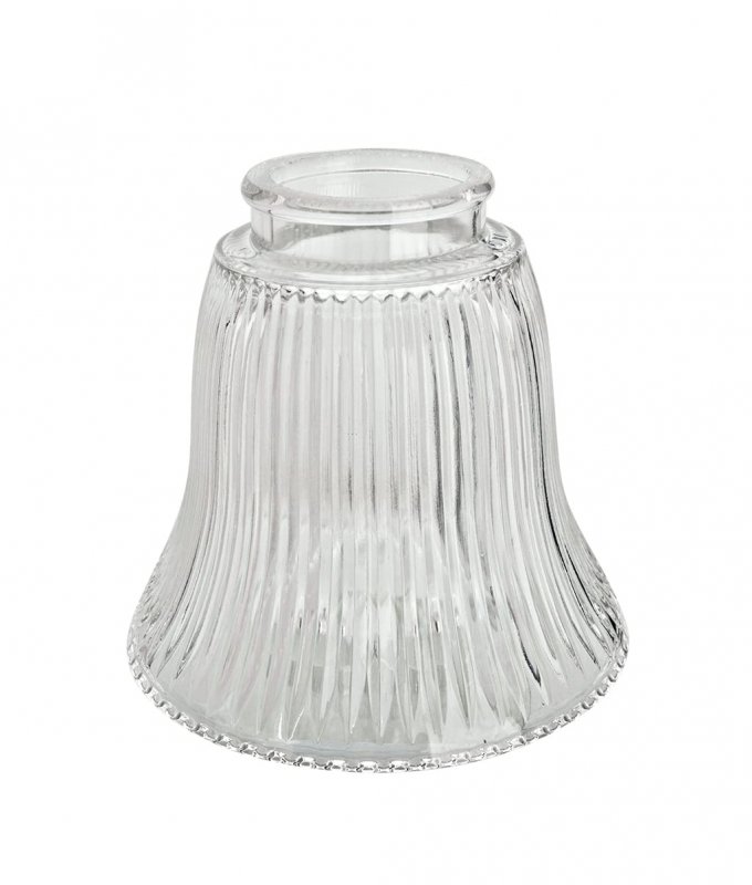Aspen Creative 23080-4a Transitional Clear Ribbed Ceiling Fan Replacement Glass Shade 2-1 8 Fitter Size X-3 4 Diameter 4-1 2