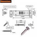 Hwmate Password Barrel Bolt Lock 3 Digit Combination Keyless Sliding Door Latch With One-way Screws White