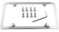 Lfparts Premium Slim Style Stainless Steel License Plate Frame 4 Holes Polished Mirror Finish 