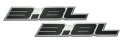 Erpart 3 8l Liter Embossed Black On Highly Polished Silver Real Aluminum Auto Emblem Badge Nameplate Compatible With Buick