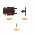 Uxcell 4 Pack Double Roller Cabinet Catches Door Latch Cupboard Closet Doors With Screws For Drawer Brown