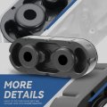 Pack Of 4 Universal 33 Inches Exhaust Muffler Rubber Hanger Insulator Bushing Mount 2-hole Design Black