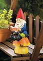 Reading Gnome Solar Statue 