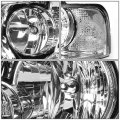 Ford Expedition U222 Pair Of Chrome Housing Clear Corner Headlights Smoked Lens Fog Lights 